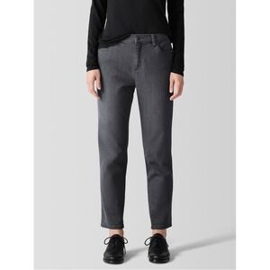 Eileen Fisher Organic Cotton Stretch Denim Slim Jean 34x31 Mid Rise Ankle Casual